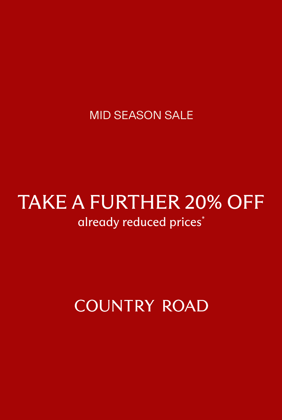 Take a further 20% off already reduced styles*