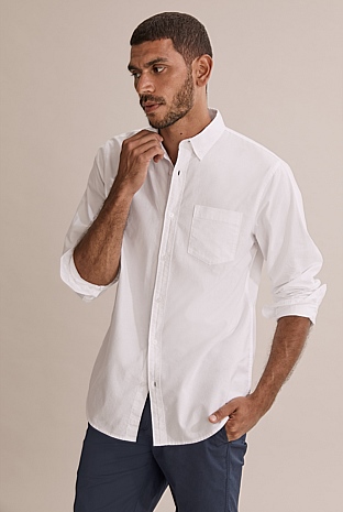Regular Fit Washed Button Down Oxford Shirt