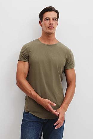 Australian Cotton Longline Garment Dye T-Shirt