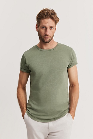 Australian Cotton Longline Garment Dyed T-Shirt