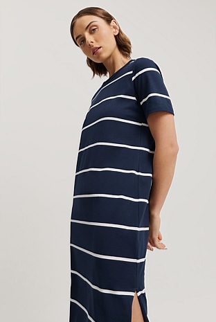 Australian Cotton Stripe T-Shirt Dress