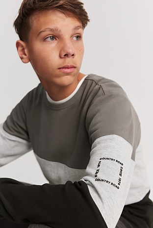 Teen Recycled Cotton Blend Block Stripe T-Shirt
