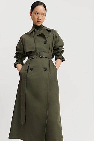 Trenchcoat green clearance