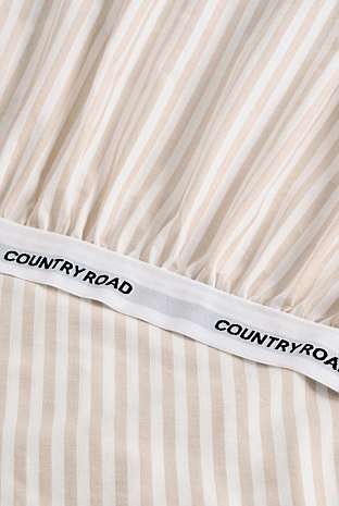 Brae Australian Cotton Stripe Double Fitted Sheet