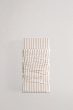 Brae Australian Cotton Stripe Single Flat Sheet