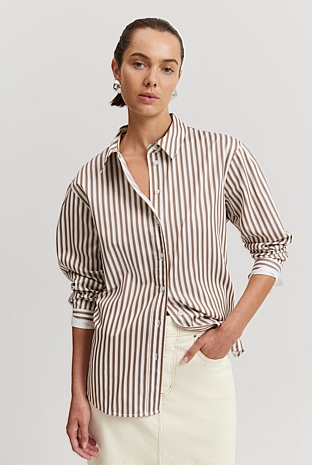 Australian Cotton Stripe Oxford Shirt
