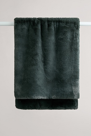 Hailey Recycled Polyester Blend Fur Throw