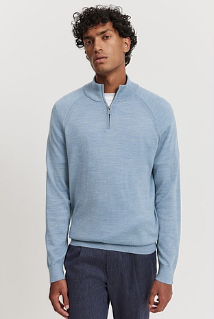 Verified Australian Merino Half Zip Knit