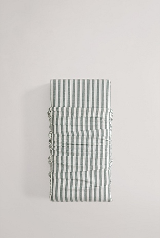 Brae Australian Cotton Stripe Double Flat Sheet