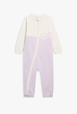 Organically Grown Cotton Logo Knit Jumpsuit