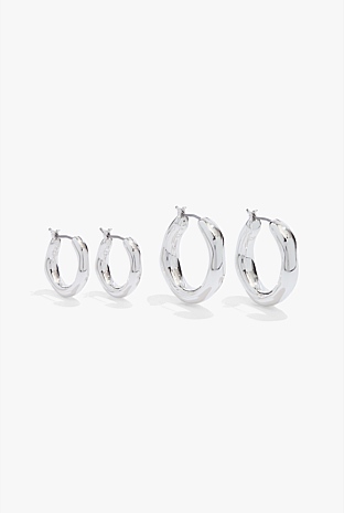 Molten Hoop Earring Pack of 2