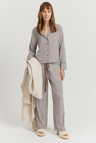 Australian Cotton Check Flannel Pyjama Set
