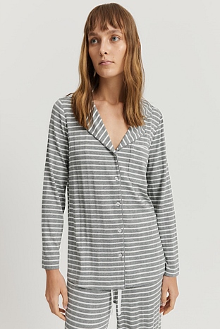 Stripe Long Sleeve Pyjama Shirt