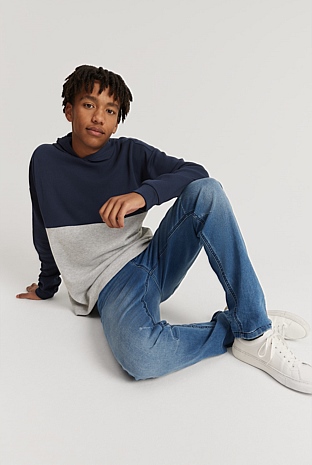 Teen Recycled Cotton Blend Logo Hooded T-Shirt