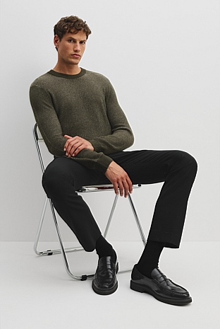 GCS-certified Cashmere Blend Crew Neck Knit