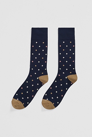 Australian Cotton Blend Spot Sock