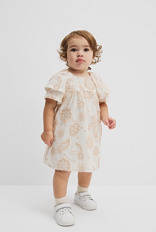 Organically Grown Cotton Floral Embroidered Dress