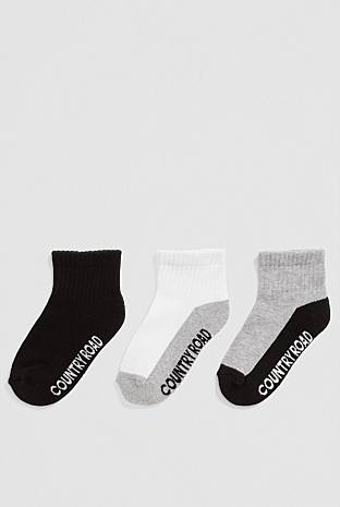 Quarter Crew Sock Pack of 3