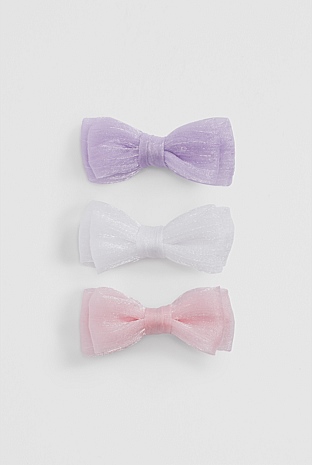 Shimmer Bow Pack of 3