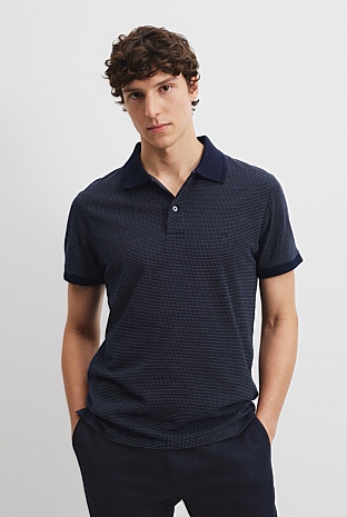 Australian Cotton Jacquard Polo