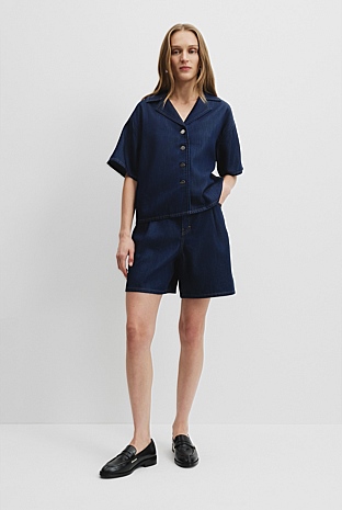 Soft Denim Short Sleeve Shirt