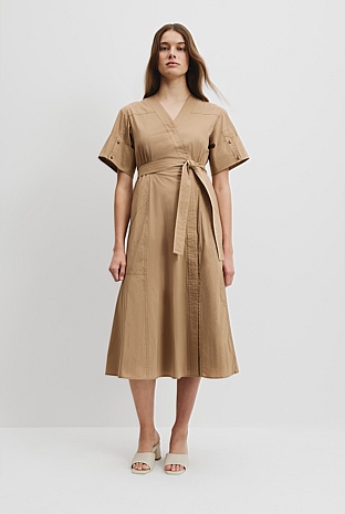 Utility Shirt Midi Dress