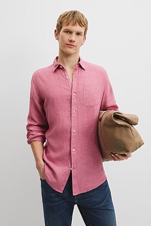 Regular Fit Organically Grown Delave Linen Shirt