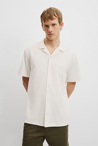 Australian Cotton Textured Short Sleeve Shirt