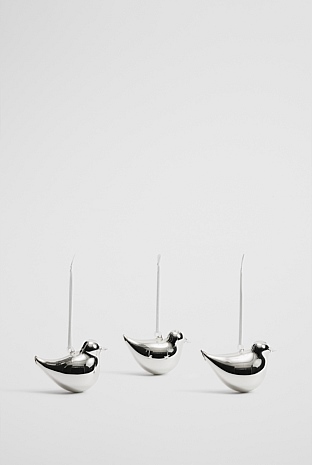 Metallic Bird Decoration Set of 3