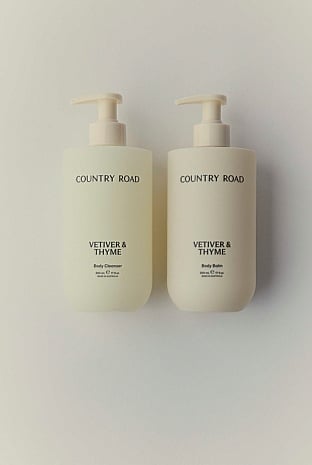 Australian Made Vetiver & Thyme Body Care Duet