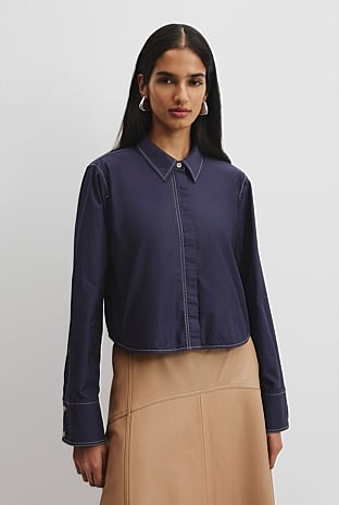 Poplin Crop Shirt