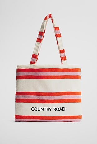 Verified Australian Cotton Stripe Bag-to-Towel