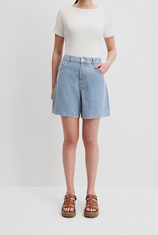 Teen High Rise Denim Short