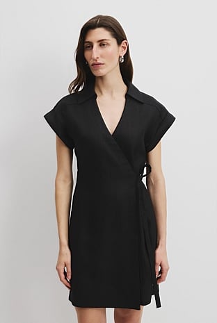 Organically Grown Linen Wrap Dress