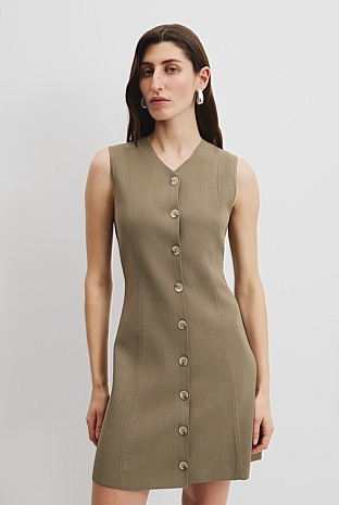 Compact Button Dress