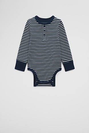 Organically Grown Cotton Rib Long Sleeve Bodysuit