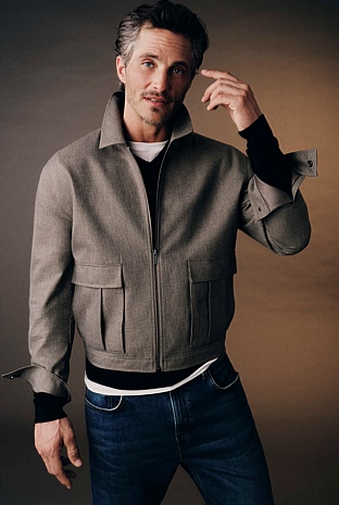 Cotton Wool Pintuck Overshirt
