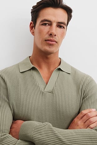 Australian Cotton Ribbed Polo