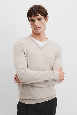Verified Australian Merino Wool V-Neck Knit
