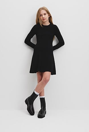 Teen Crew Neck Knit Dress