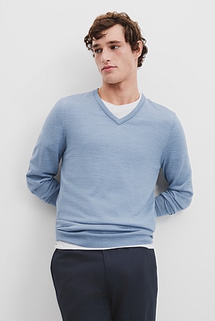 Verified Australian Merino Wool V-Neck Knit
