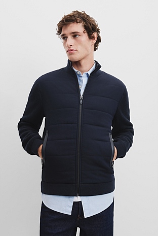 Australian Cotton Blend Knit Hybrid Jacket