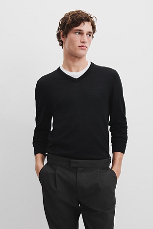 Verified Australian Merino Wool V-Neck Knit