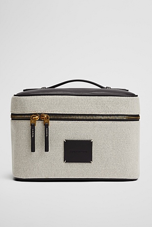 Large Logo Patch Cosmetic Case