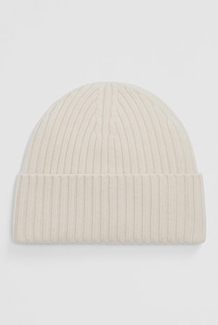 Wool Cashmere Rib Beanie
