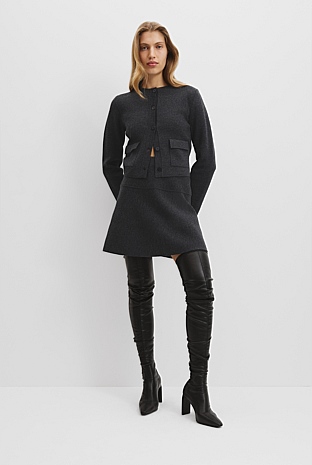 Compact Wool Mini Skirt