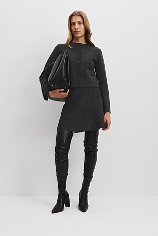 Compact Wool Knit Jacket