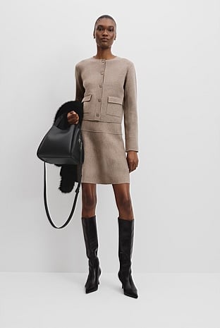 Compact Wool Knit Jacket