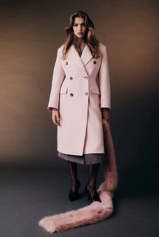 Double-Breasted Boucle Coat