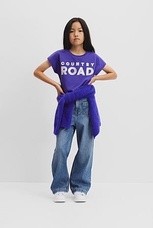 Organically Grown Cotton Sequin Logo T-Shirt